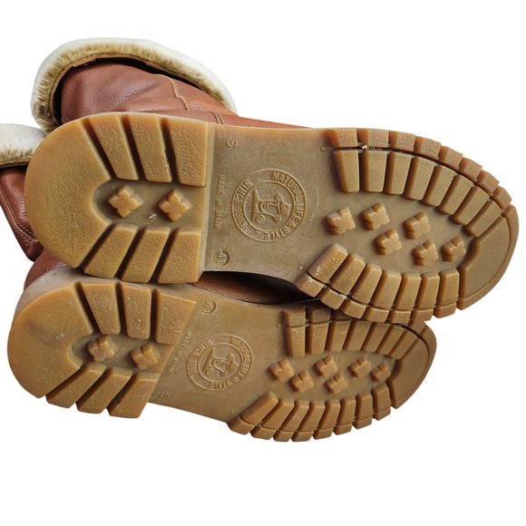 Panama Jack warm lined Bambina leather women's roll down faux fur boots 41/10 - Picture 9 of 13